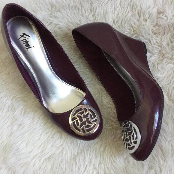 FIONI Clothing Shoes Fioni Burgundy Patent Leather